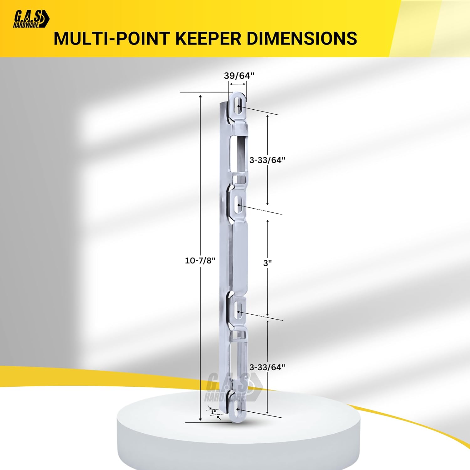 Sliding Glass Door Multi-Point Door Keeper 10-7/8" H x 1" W | Keeper Replacement for Mortise Lock 2 Point | Fix and Repair Sliding Door Keeper | K-12-417