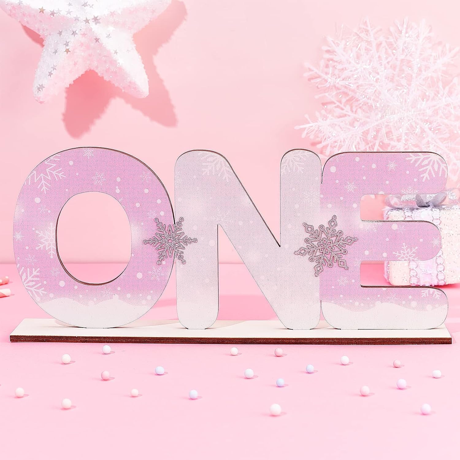 16 Stück Winter-Onederland Goodie-Tüten – Süße Geschenktüten Für Den 1. Geburtstag Mit Pink & Silber & Schneeflocken-Design