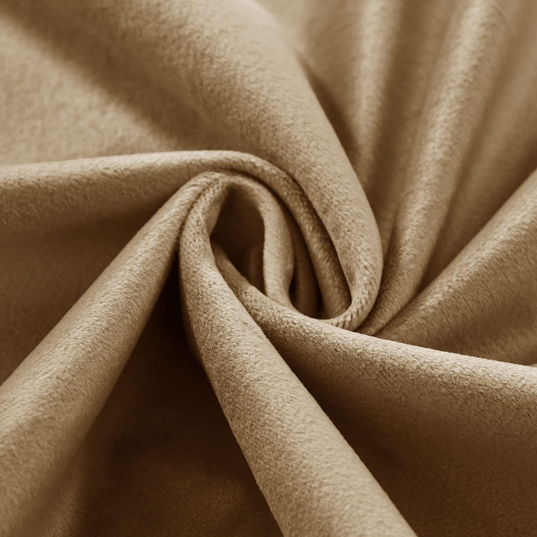 Amazon.com: Macochico 100% Blackout Tobacco Brown Velvet Curtains Soft and  Luxury Thermal Drapes for Christmas Decor Living Room Bedroom Backdrop,  Noise Reducing Window Treatments, Grommet, 72”Wx84”L, 1 Panel : Home &  Kitchen