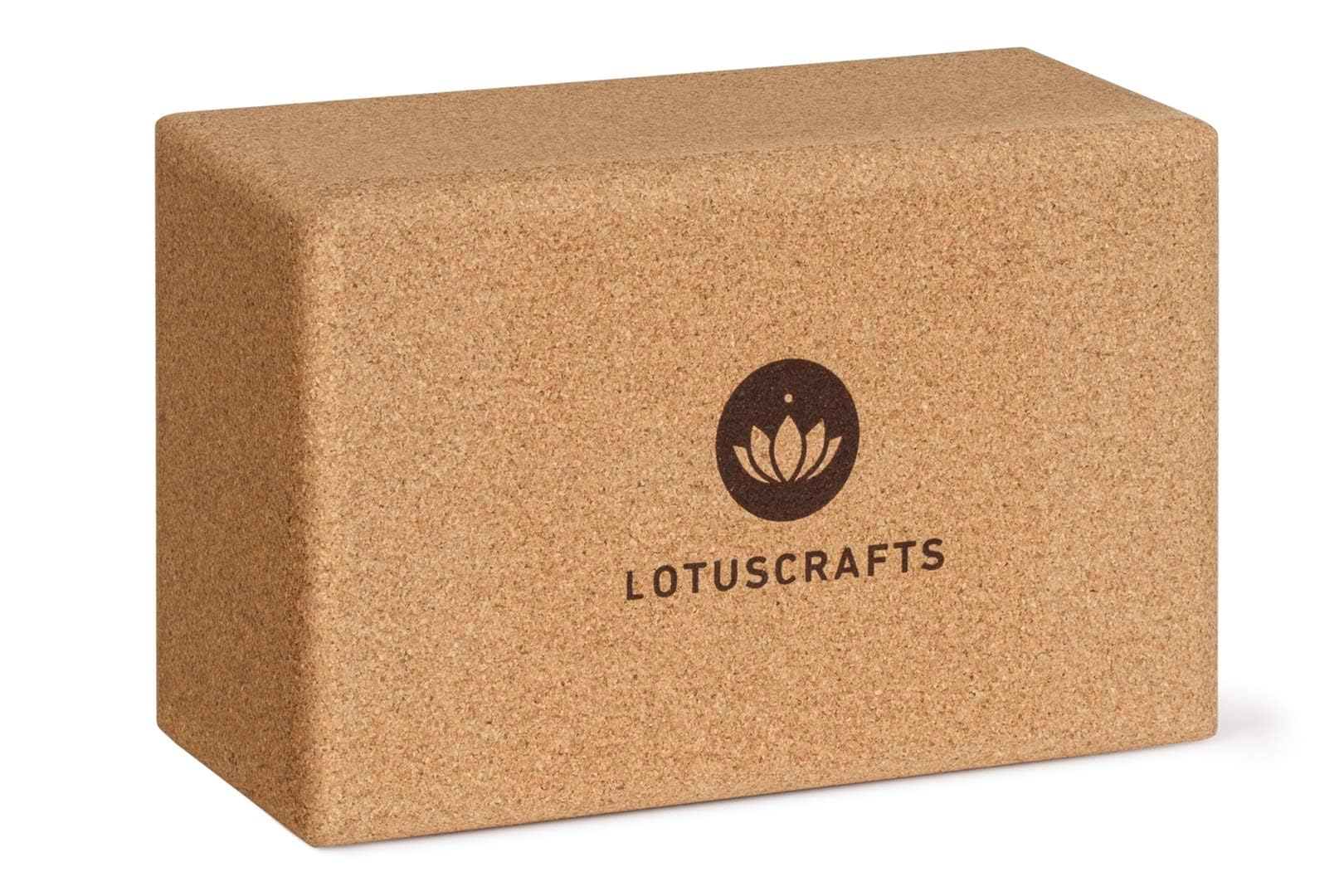 Lotuscrafts Cork Yoga Block Supra Grip - Natural Cork from Portugal - Non-Slip & Easy-Grip Surface - Supports Yoga Practice - Standard Size (9" x 5" x 3")-image-47