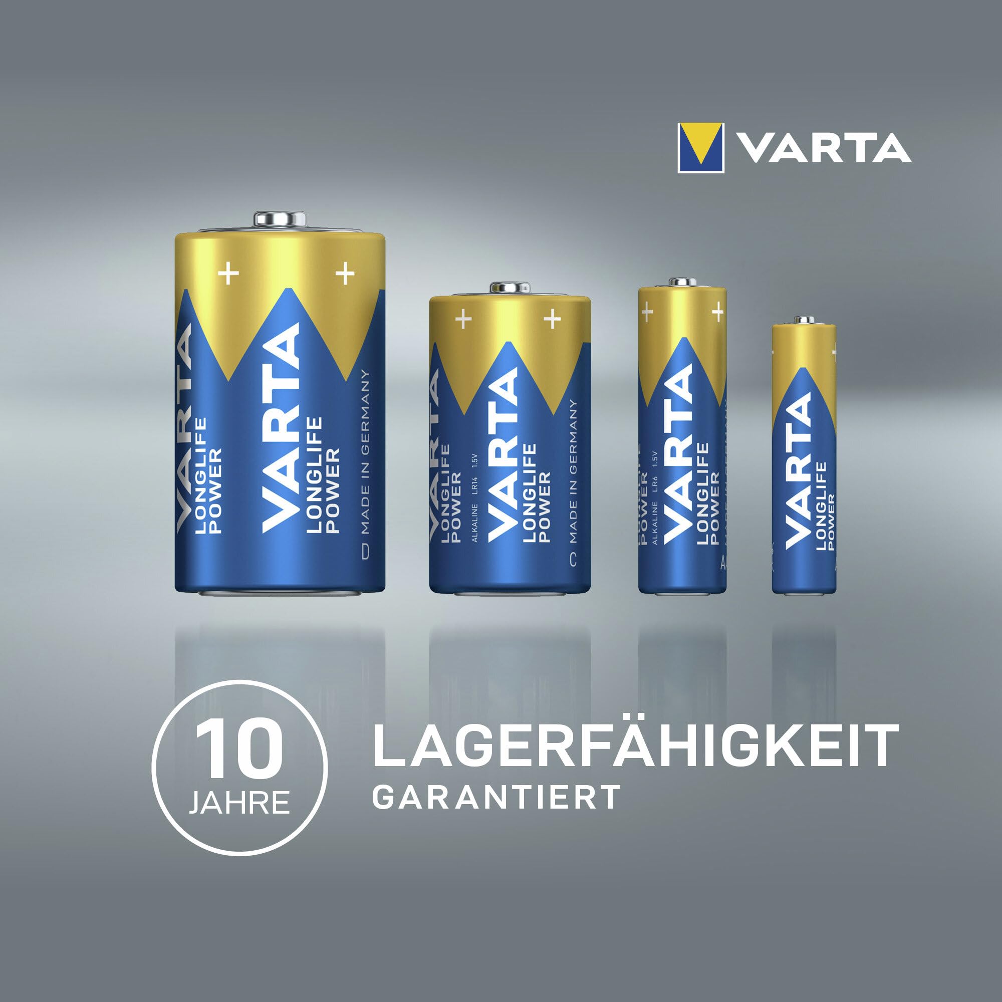 VARTA AA Batterien, 12 Stück – Longlife Power Alkaline, 1,5V, Made In Germany, Für Spielzeug & Geräte