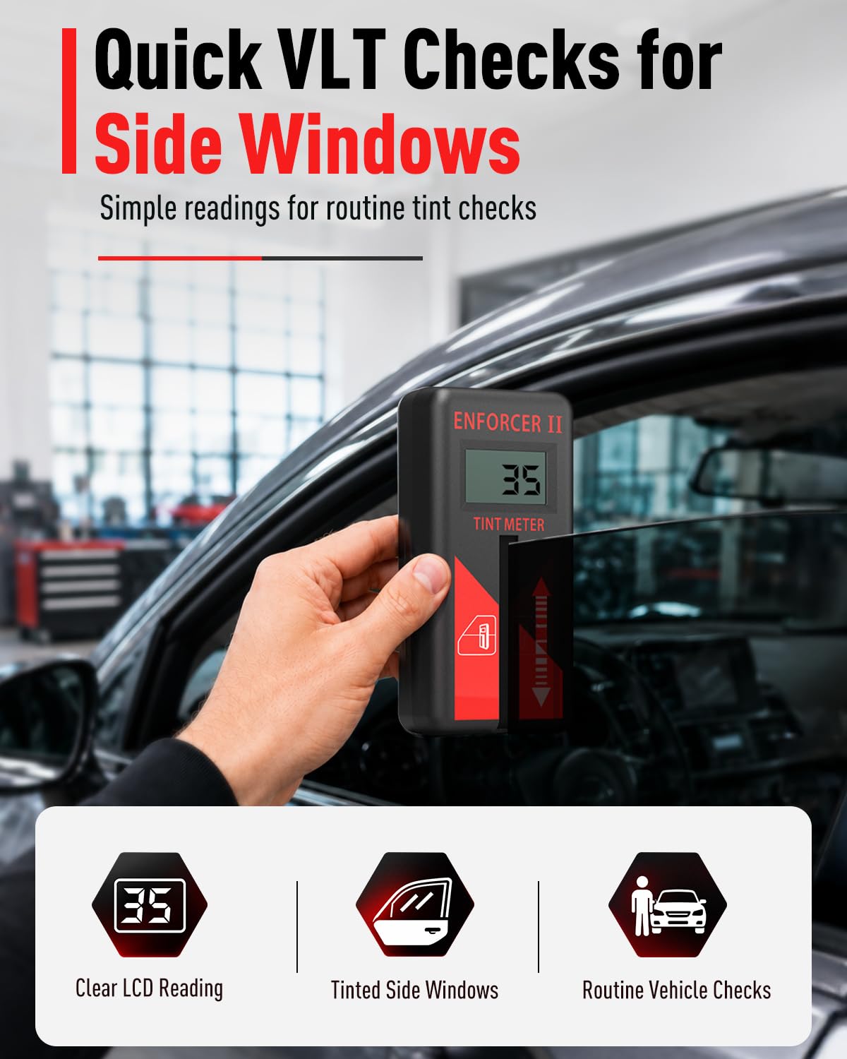 Car Tint Meter - Digital VLT Tester -2