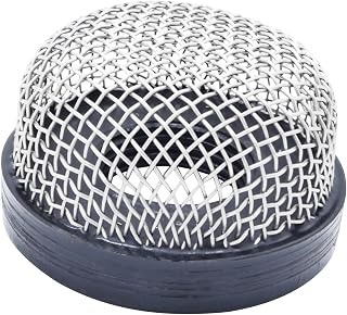 T-H Marine Stainless Steel Aerator Screen Strainers - Screw-On Livewell and Baitwell Pump Intake and Drain Filters - Corrosion-Resistant Mesh - Fits 1