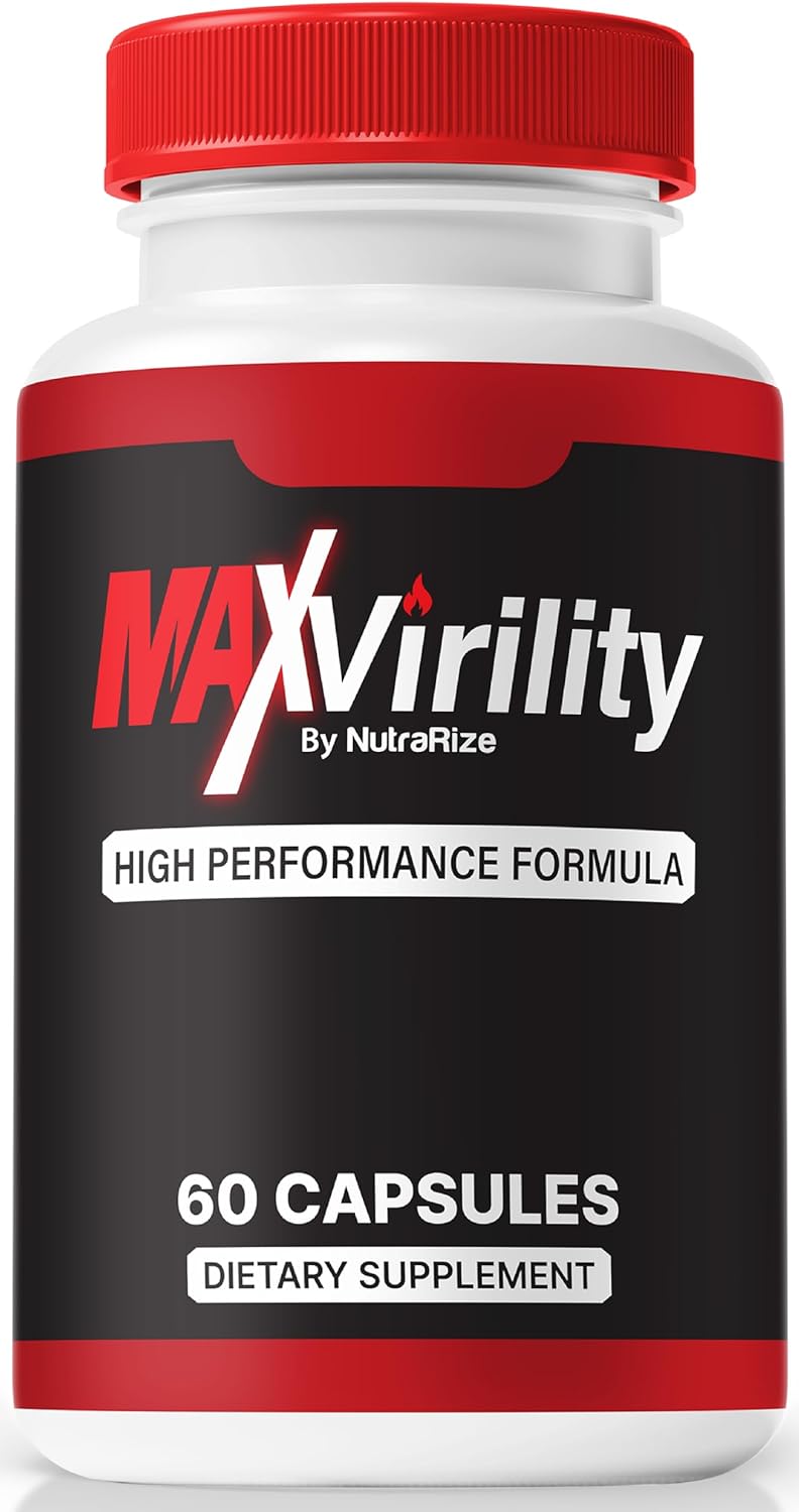 NutraRize MaxVirility Capsules, Official Max Virility for Men, Premium High Performance Formula for Overall Health, All-Natural Ingredients for Male Performance, MaxVirility Review (60 Capsules)
