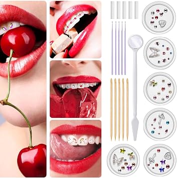tooth jewelry kit,tooth jewelry kit,creative tooth jewelry set,fashionable tooth jewelry kit for tooth decoration,tooth jewelry diamond nail set gun noir nail glass drilling alloy jewelry tool kit for girls crystal teeth jewelry kit