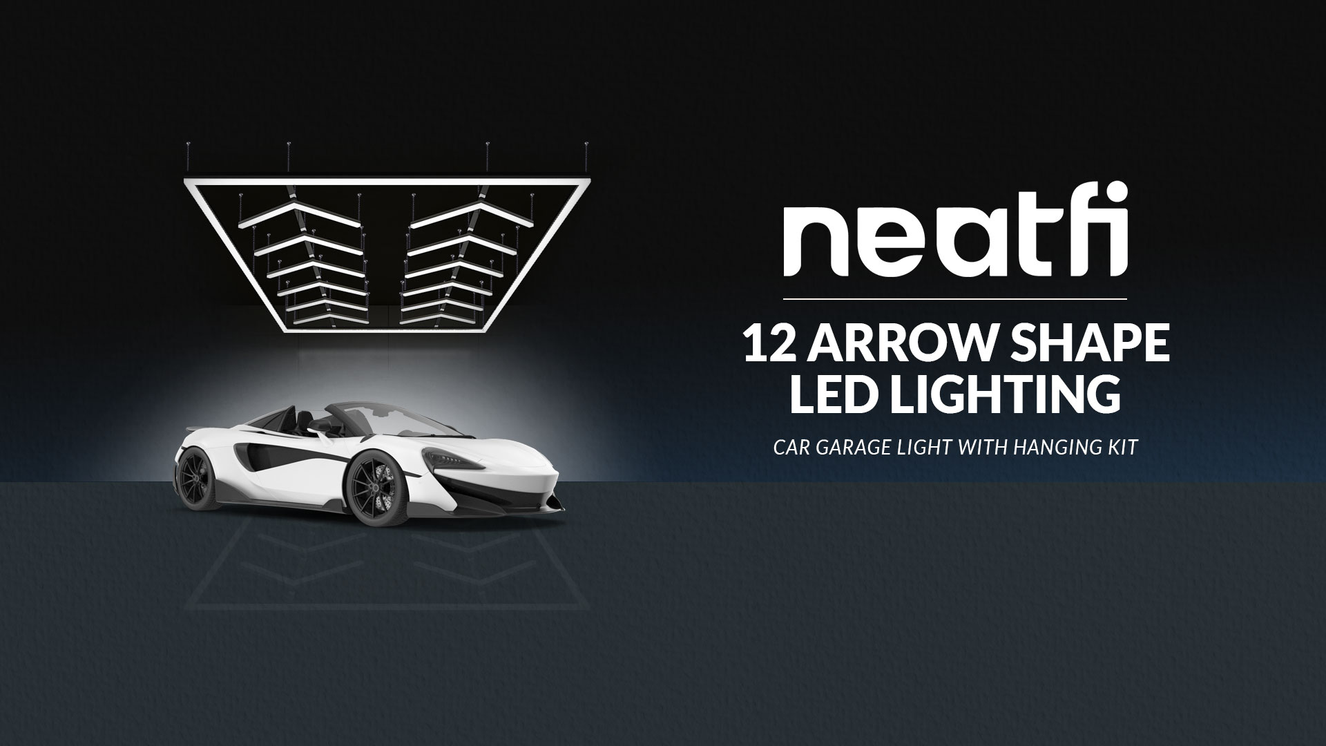 Neatfi LED Garage Light, 42,240 Lumens, 6500K, 384W, IP54, Ceiling