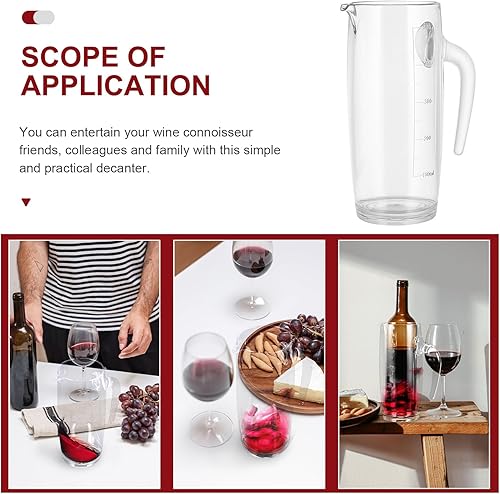 Miniatura 2 de Jarra de vidrio dispensador de bebidas para servir vino decantador de vino transparente con boquilla Decantador de bebidas de vino con medidas