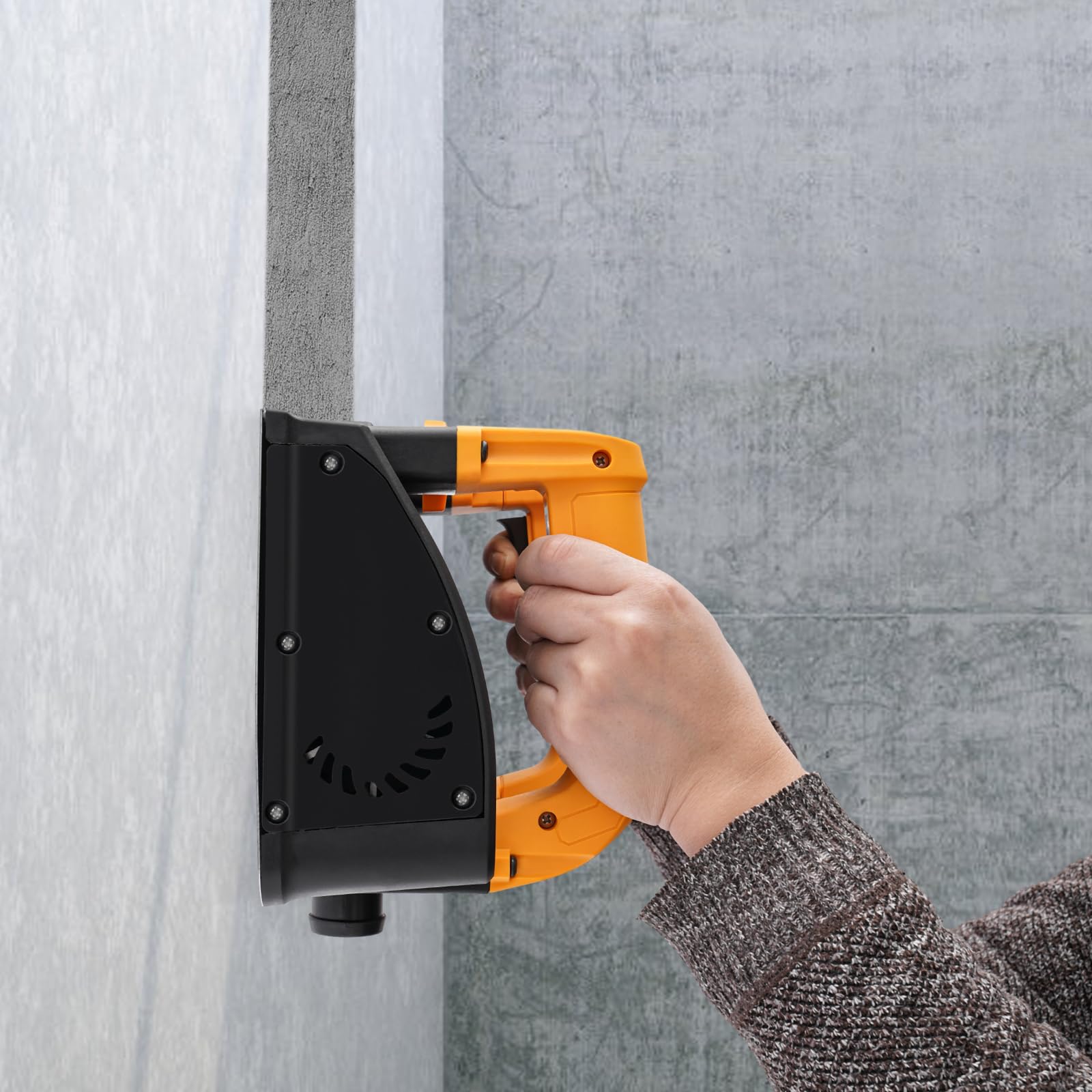 Elektryczna szlifierka do betonu, frezarka renowacyjna, 220 V, 1200 W, szlifierka kątowa z systemem próżniowym, strug ścienny z 26 ostrzami ze stopu, głębokość strugania 1-4 mm, ściana strugająca 15