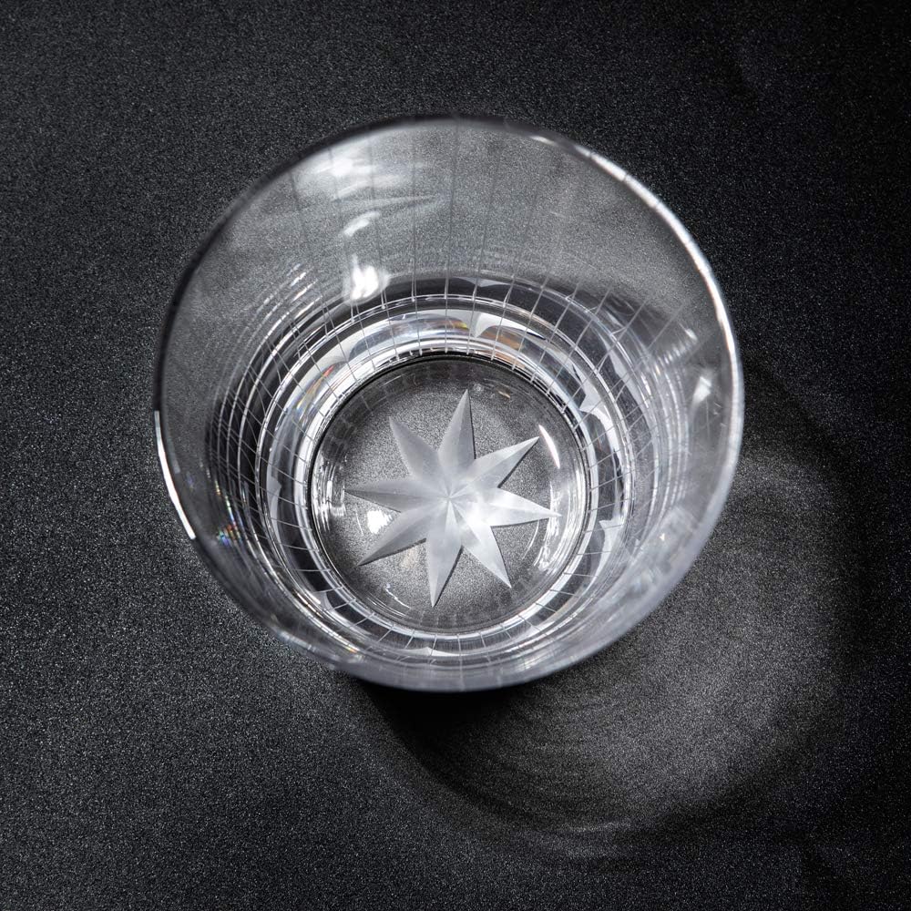 太武朗工房 公式 】 江戸切子 立縞紋 オールドグラス（透き）TB0036-40 【ステムレスプラスチックワイングラス】 化粧箱入り 日本製