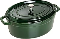 Vista 19 de Staub La Cocotte Oval 40500-236 Pico Cocotte Oval Gris 9.1 pulgadas (23 cm) Olla de hierro fundido esmaltada para Manos Izquierdas, Compatible