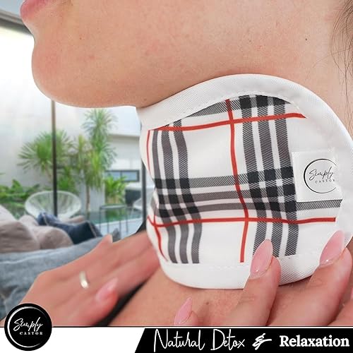 Miniatura 7 de Paquete de aceite de ricino para desintoxicación de hígado y tiroides  Reutilizable, sin desorden  Paquetes de aceite de ricino orgánico con correa