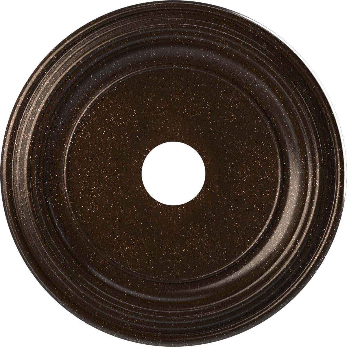 19"OD x 3 1/2"ID x 1 1/2"P Traditional Thermoformed PVC Ceiling Medallion (Fits Canopies up to 11 1/2"), Textured Metallic Mystic Brown 19"OD Textured Metallic Mystic Brown