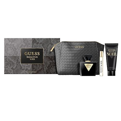 Guess Seductive Noir de Guess, para mujer  Juego de regalo de 4 piezas - espray de eau de toilette de 2.5 oz, espray de eau de toilette de 0.5 oz,