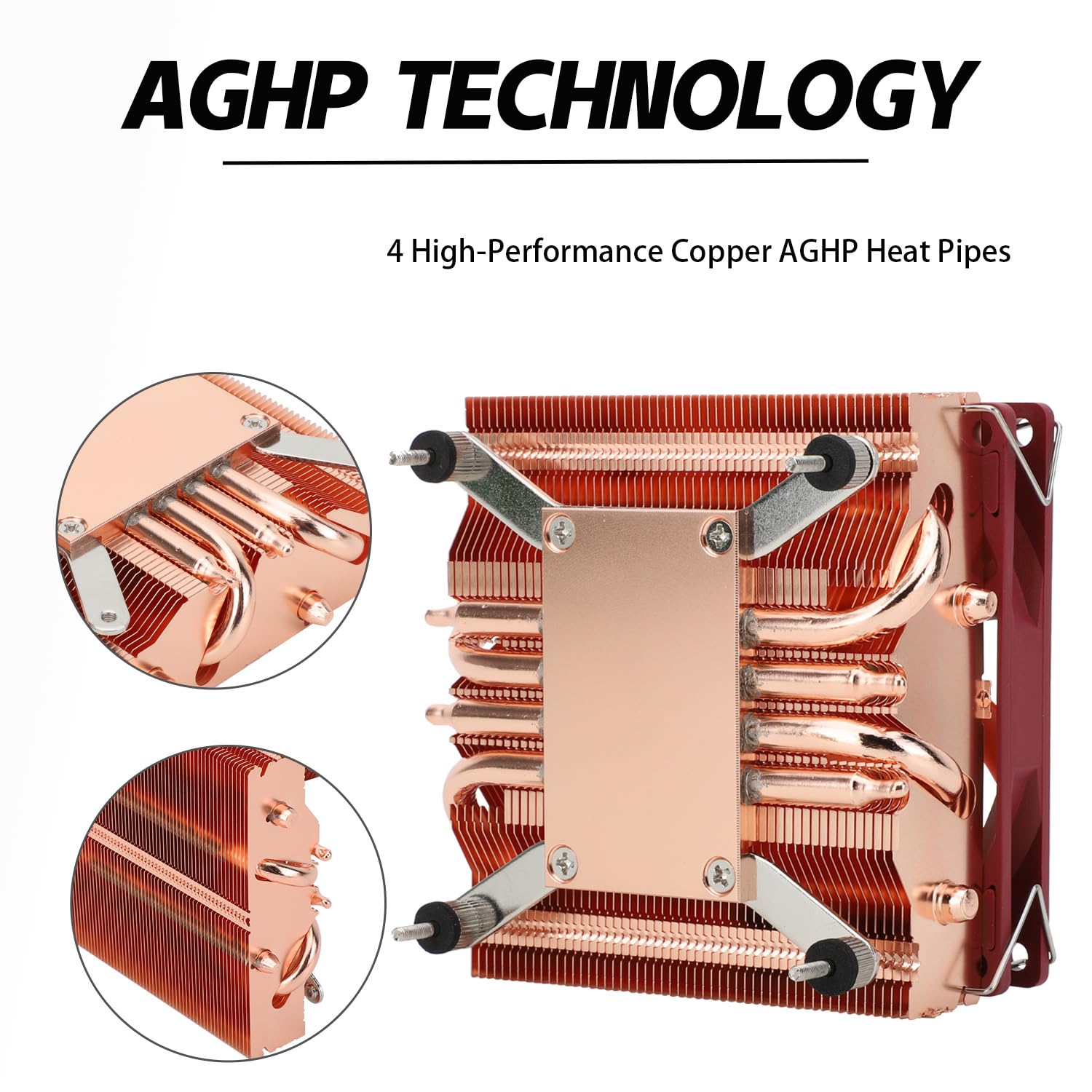 AXP90 X47 Full Low Profile ITX CPU Cooler, with 92mm Slim PWM Fan for 2700RPM High Speed ITX CPU Fan, AGHP Technology, for AMD AM4 AM5/Intel 1150/1151/1200/1700