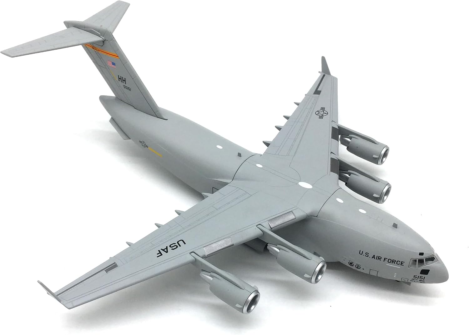 Enatuther Die-cast Airplane 1/200 US C-17 Transport Plane Model Fighter Jet Model Airplane for Collection or Gift