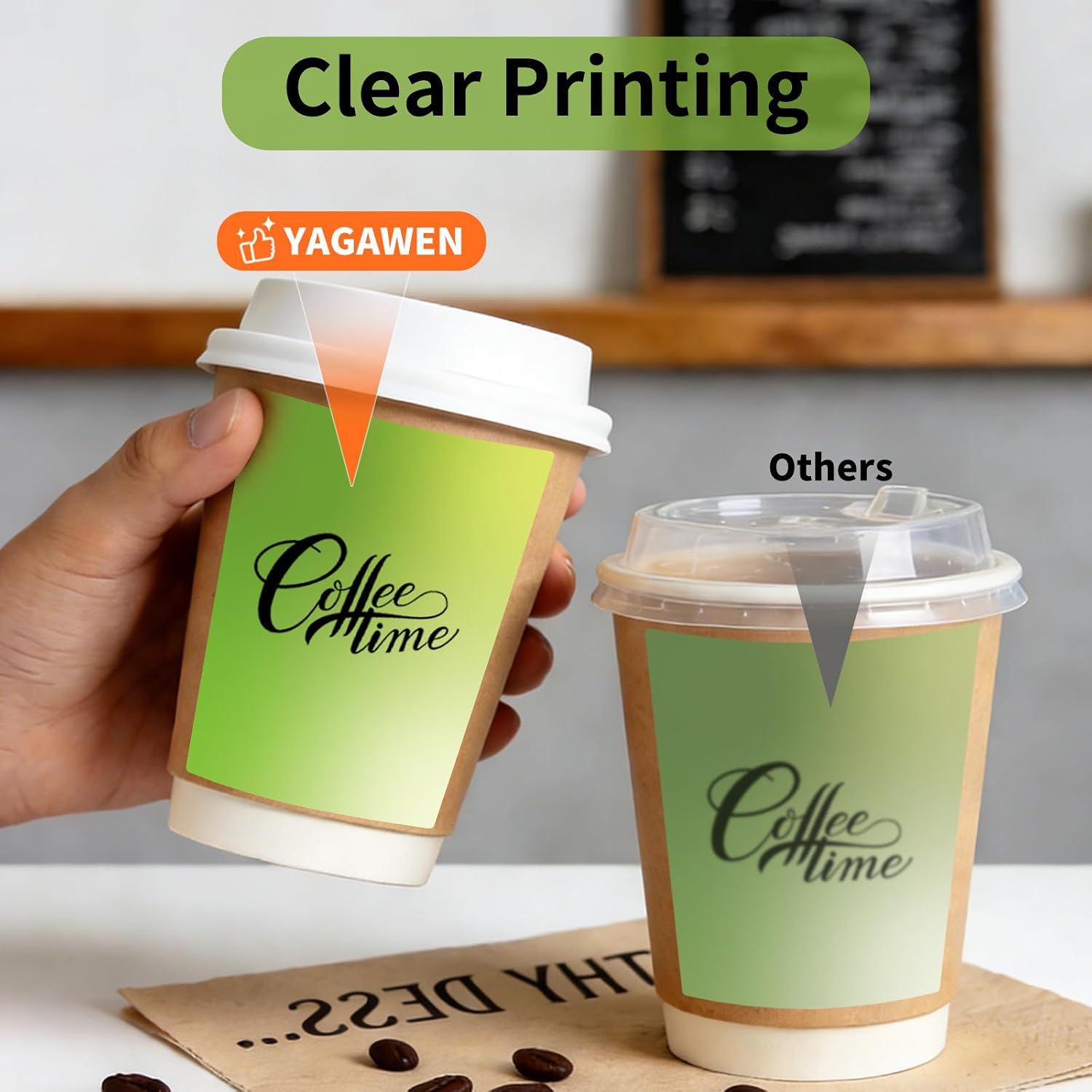 3" x 2" Thermal Labels, Self-Adhesive Rectangle Thermal Printer Stickers, for Price, Barcode, Mailing, Name (Green Gradient) image 3