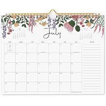 Cabbrix 2026 calendar, 18 Months 2026 wall Calendar 11"x8.5" Runs From July 2026 - December 2027, Twin-Wire Binding, Hanging Hook, Floral Design