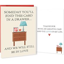Romantic Fathers Day Card Gifts for Husband Boyfriend Fiance, Funny Father's Day Card from Wife Girlfriend Fiancee, Happy Fathers Day Decorations