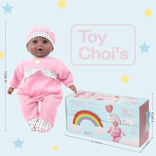 Miniatura 3 de Toy Choi's Muñeca interactiva rosa  Muñecas de alimentación que lloran y hablan de 16 pulgadas con diferentes sonidos y accesorios, juguetes