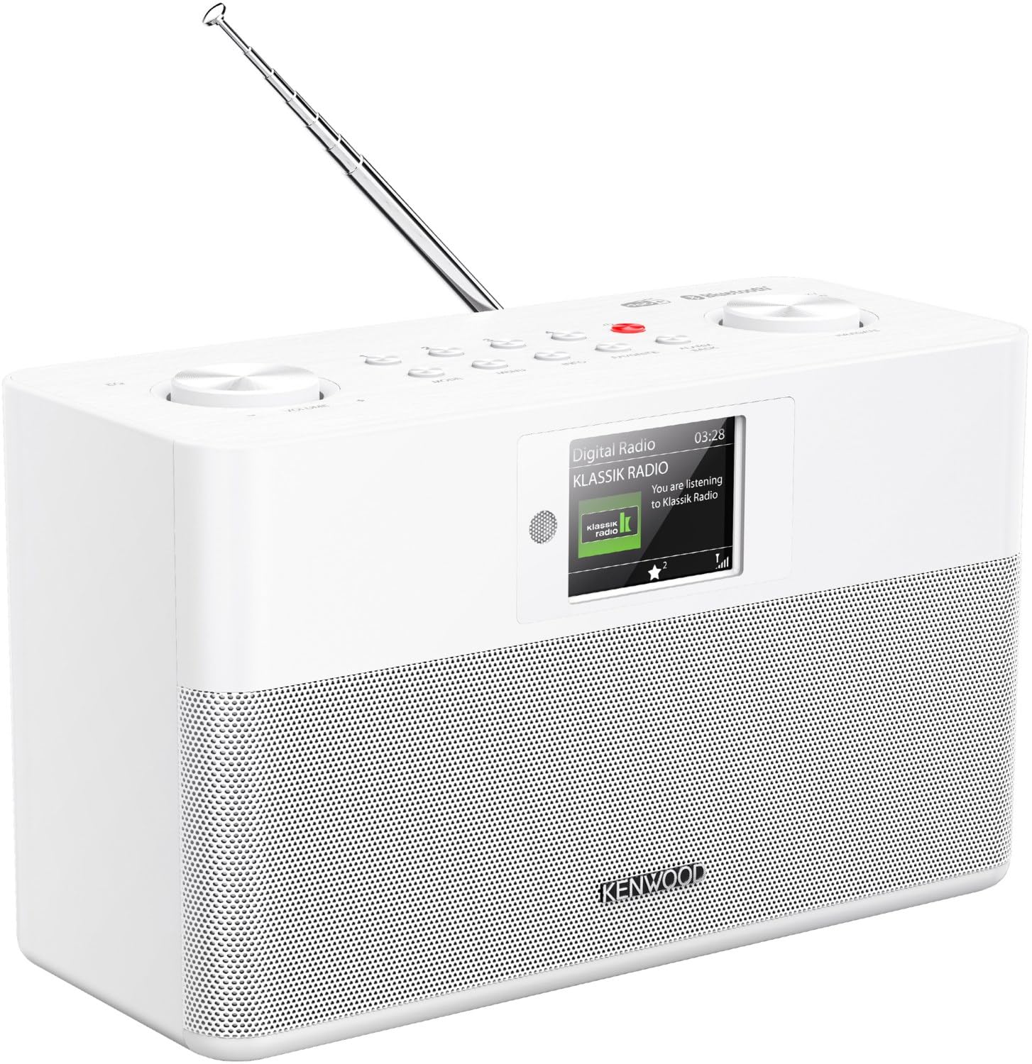 Kenwood CR-ST85DAB-B Radio FM numérique DAB, Bluetooth, blanc