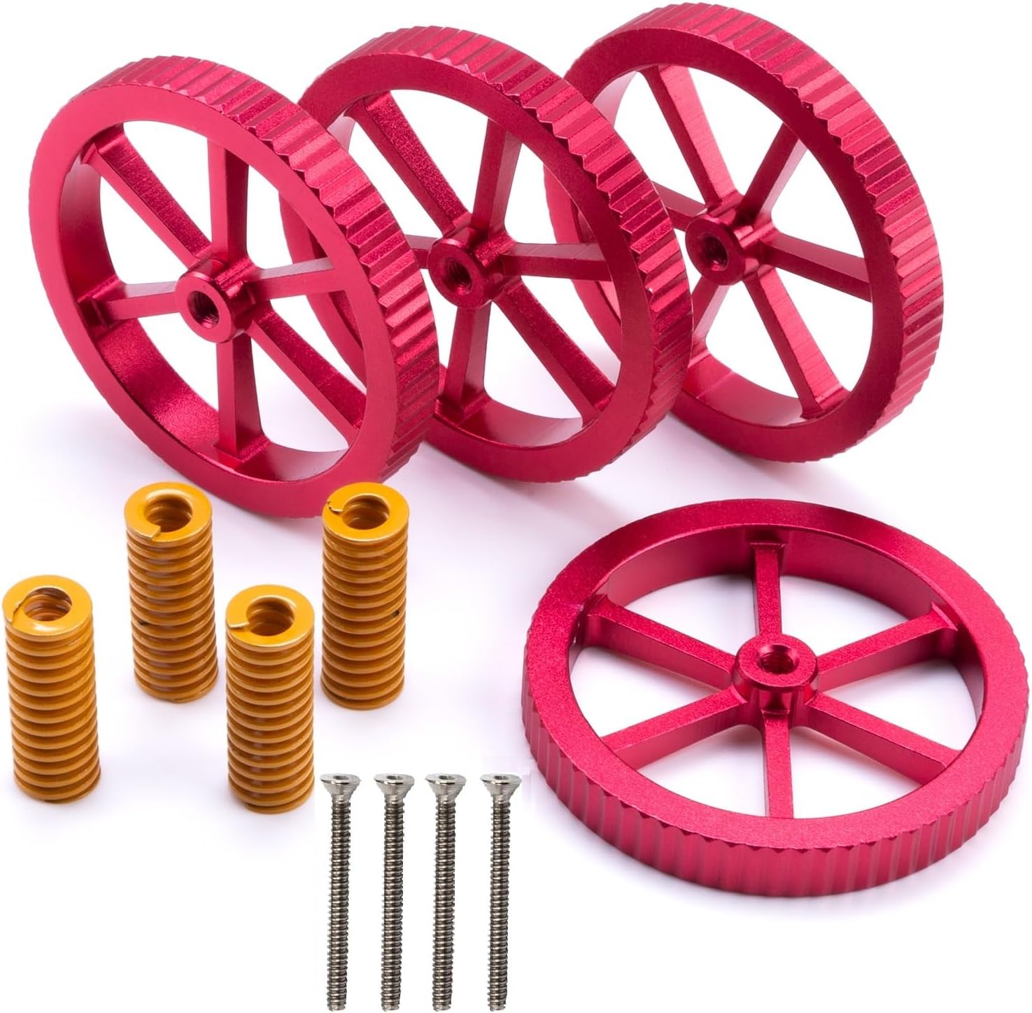 HICTOP Upgraded Metal Leveling Knobs with Hot Bed Springs for Ender 3/3 Pro/3 V2 Ender 5/5 Plus/Pro CR-10 CR10S/10S Pro CR 20 and other Voxelab Sovol 3D Printers