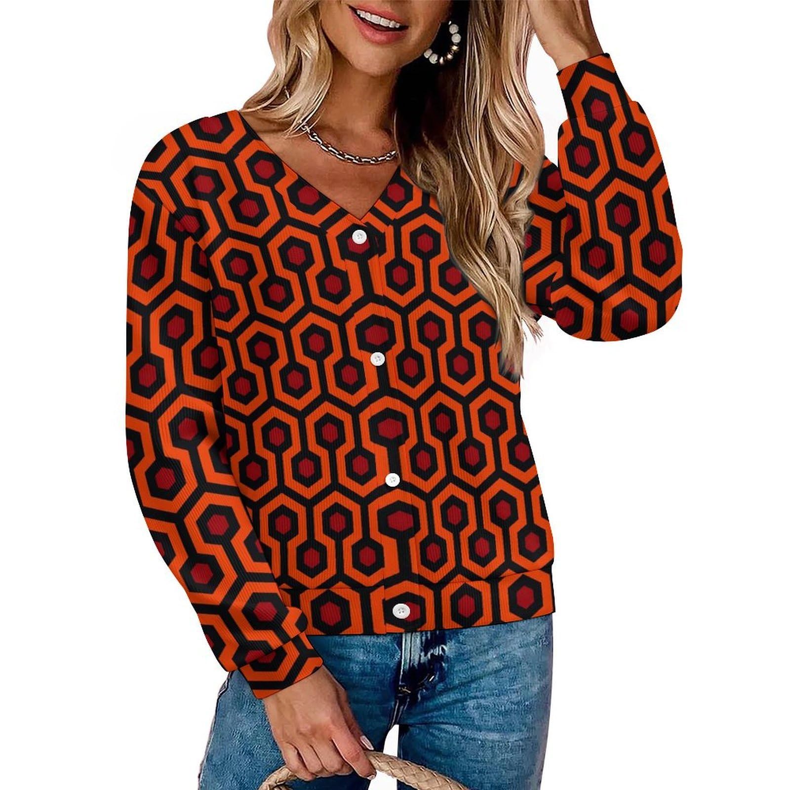 Women Long Sleeve Button Short Knit Cardigan Sweater Soft Comfort Coat