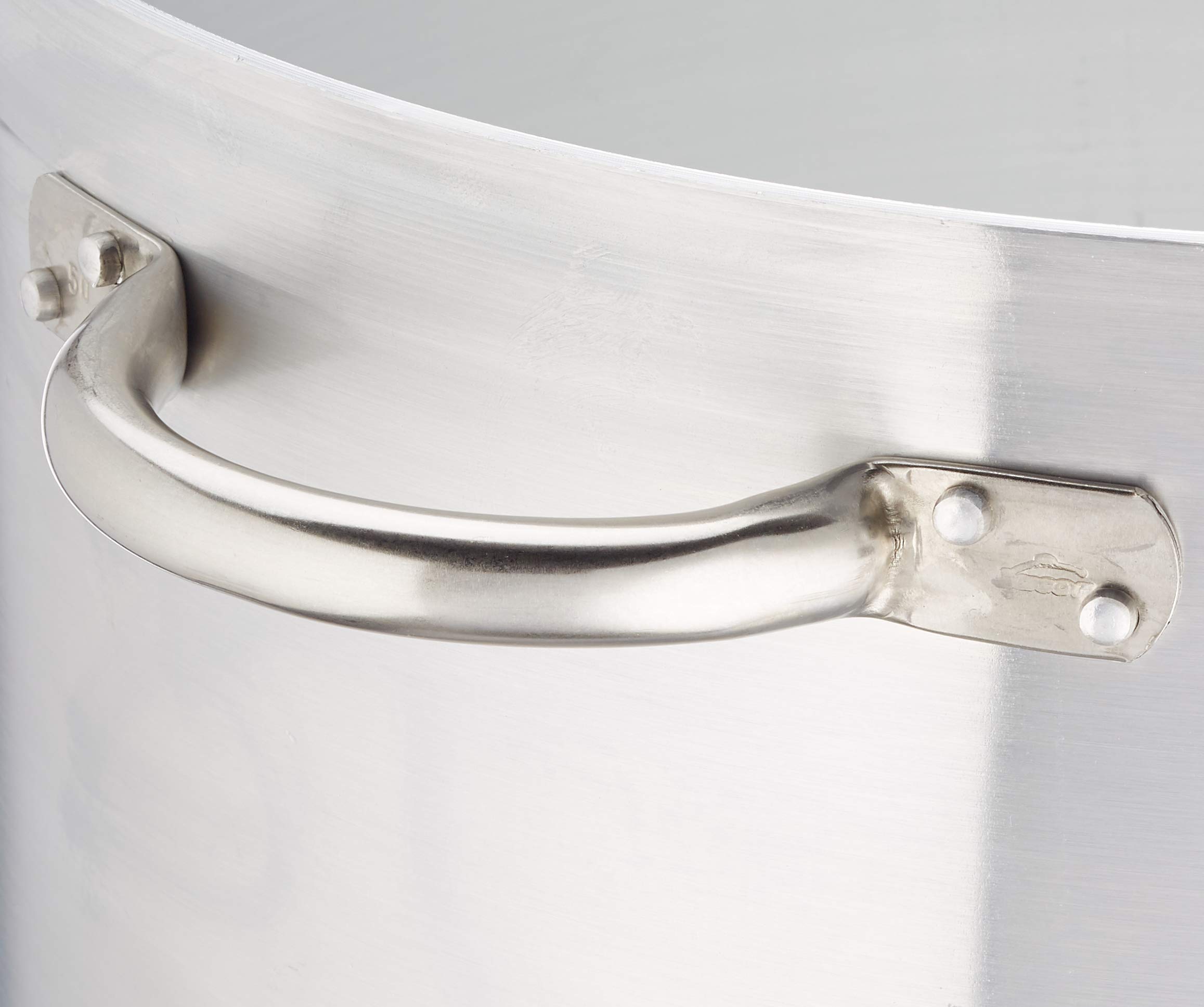 Lacor 20150 - Olla Recta Con Tapa Chef Aluminio 50 cms - Cocina Profesional