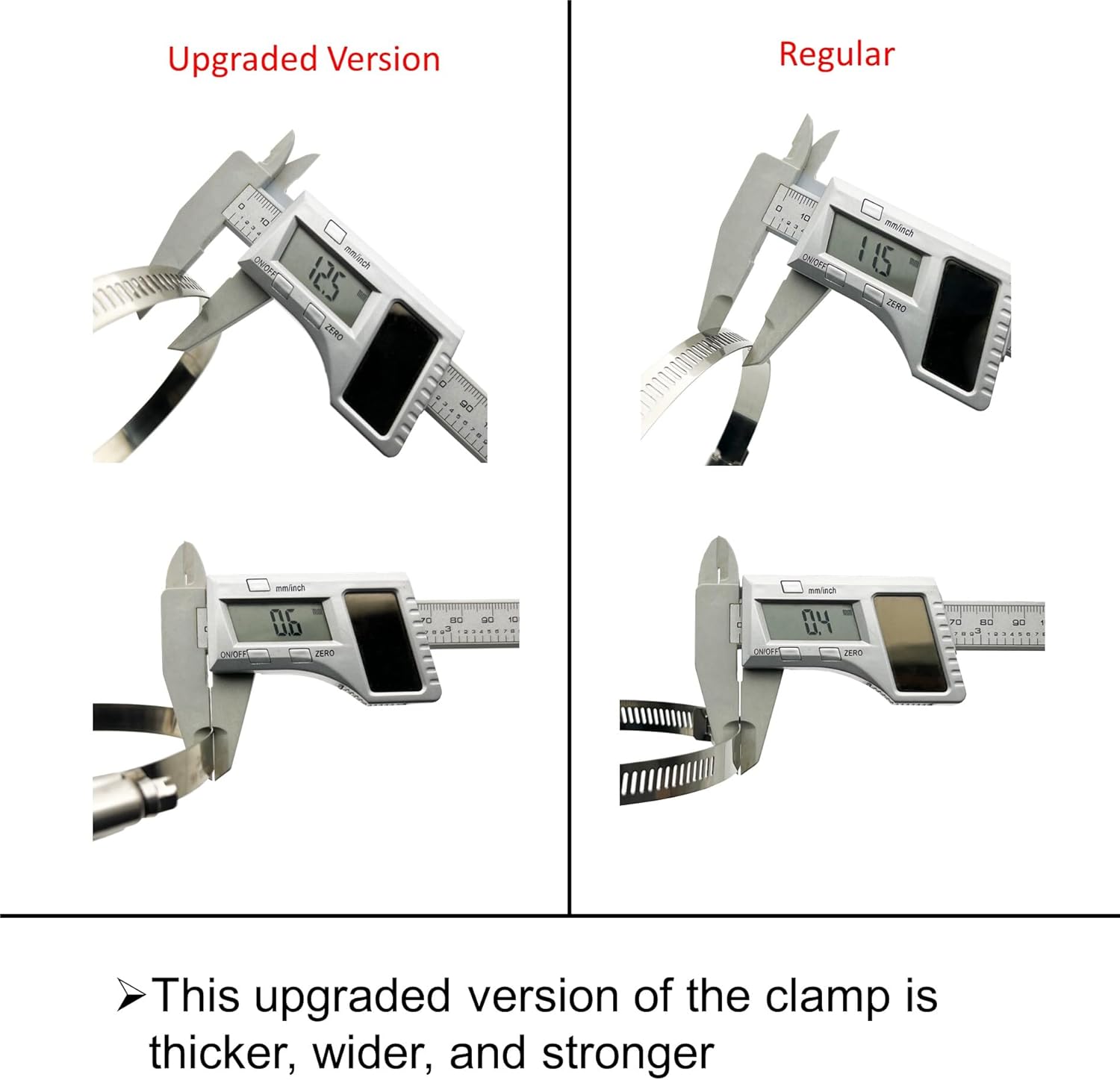 Upgraded Version 4" (Diameter) Thicken Adjustable 304 Stainless Steel Duct Clamps Pipe Clamp Air Ducting Clamp worm drive hose clamps (4Pcs, 91mm-114mm)