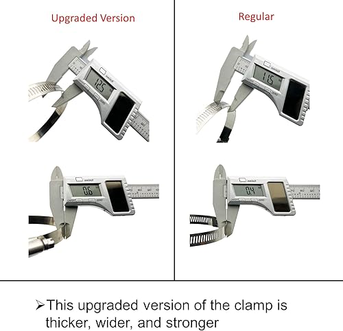 Vista 19 de Abrazaderas de conducto de acero inoxidable 304 ajustables de 4 pulgadas (diámetro), abrazadera de tubo, abrazadera de conducto de aire, abrazaderas