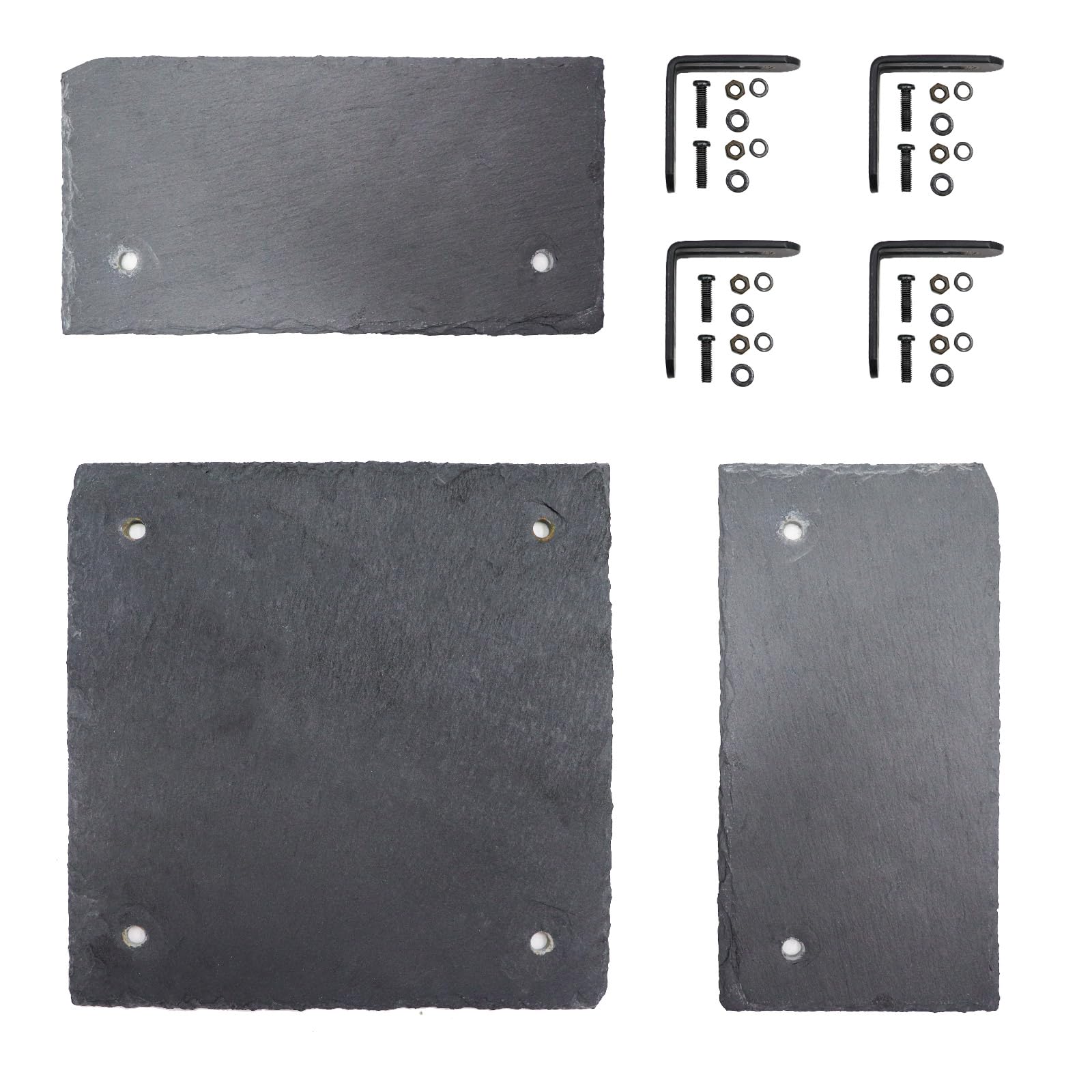 Accesorios para tanque de dragón barbudo, rocas de pizarra para reptiles, plataforma de dragón barbudo, piel de hábitat para dragones barbudos, tortuga, geco, serpiente y otros reptiles y anfibios