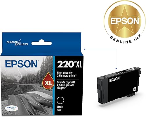 Miniatura 18 de Epson T220 DURABrite Ultra - Cartucho de tinta cian de alta capacidad (T220XL220-S) para impresoras seleccionadas de expresión y fuerza de trabajo