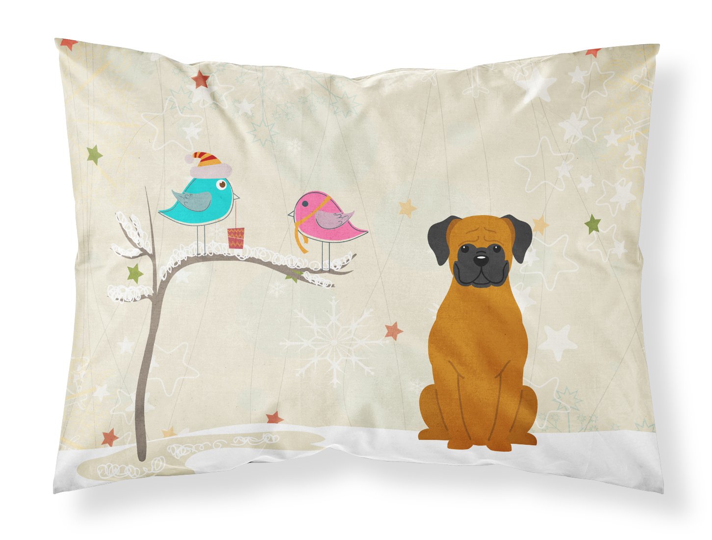 Taie d'oreiller Fawn Boxer pour une ambiance chaleureuse de Noël