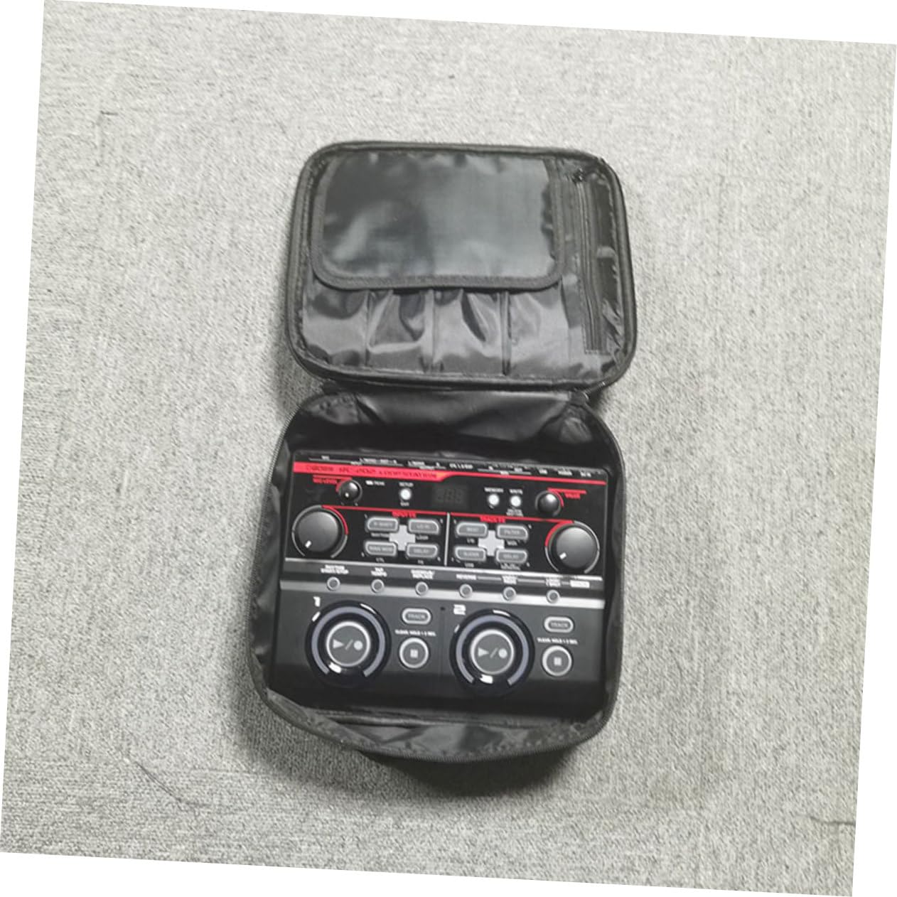 Borsa Portatile per Stoccaggio Effetto Audio Materiale Nero, Comoda e Adatta per Microfono in Performance All'aperto