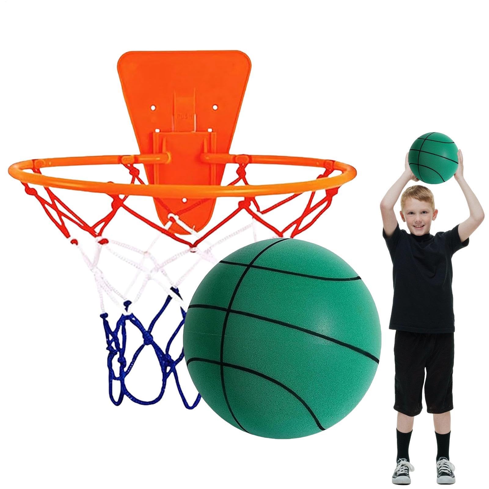 Pallacanestro Silenzioso Palla Da Basket Silenziosa, Palla Da Interno Silenziosa Con Cesto, Pallacanestro Silenzioso Per Interni Ed Esterni, Pallone Da Allenamento Indoor Bambini
