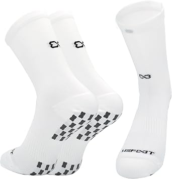 WE FOOT Dual Grip PLUS Lite Crew Sports Socks Anti-Slip Socks Men Women Soccer Football Futsal Basketball Tennis Pickleball
