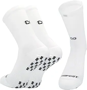 WE FOOT Dual Grip PLUS Lite Crew Sports Socks Anti-Slip Socks Men Women Soccer Football Futsal Basketball Tennis Pickleball