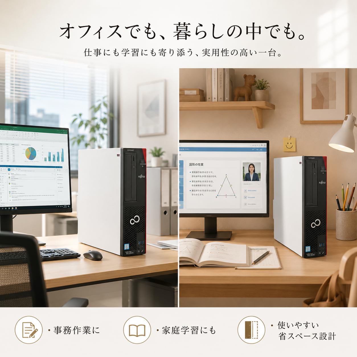 Amazon.co.jp: 富士通ESPRIMO D588 デスクトップパソコン 整備済 i3