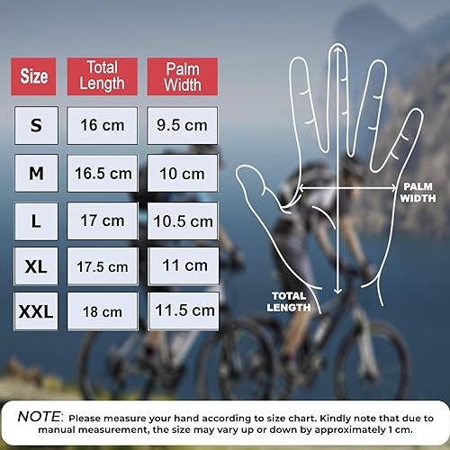 Miniatura 6 de SAWANS Guantes de ciclismo de medio dedo, guantes de ciclismo de montaña de carretera, antideslizantes, amortiguadores, acolchados, transpirables,