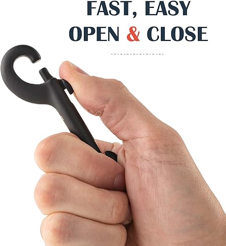 Miniatura 7 de Flourish Gancho a presión de perno de doble cara resistente, acero inoxidable, gancho multiusos de 4 pulgadas con aberturas de 1/2 pulgada, ideal