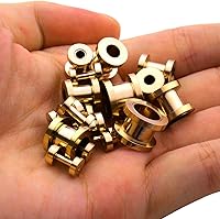 Vista 26 de BodyJ4You kit de 37 piezas de diferente calibre para dilatar perforaciones de oreja, aceite de jojoba, 14G-00G, acero quirúrgico Negro