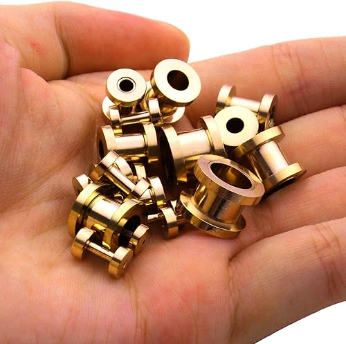 Miniatura 26 de BodyJ4You kit de 37 piezas de diferente calibre para dilatar perforaciones de oreja, aceite de jojoba, 14G-00G, acero quirúrgico Negro