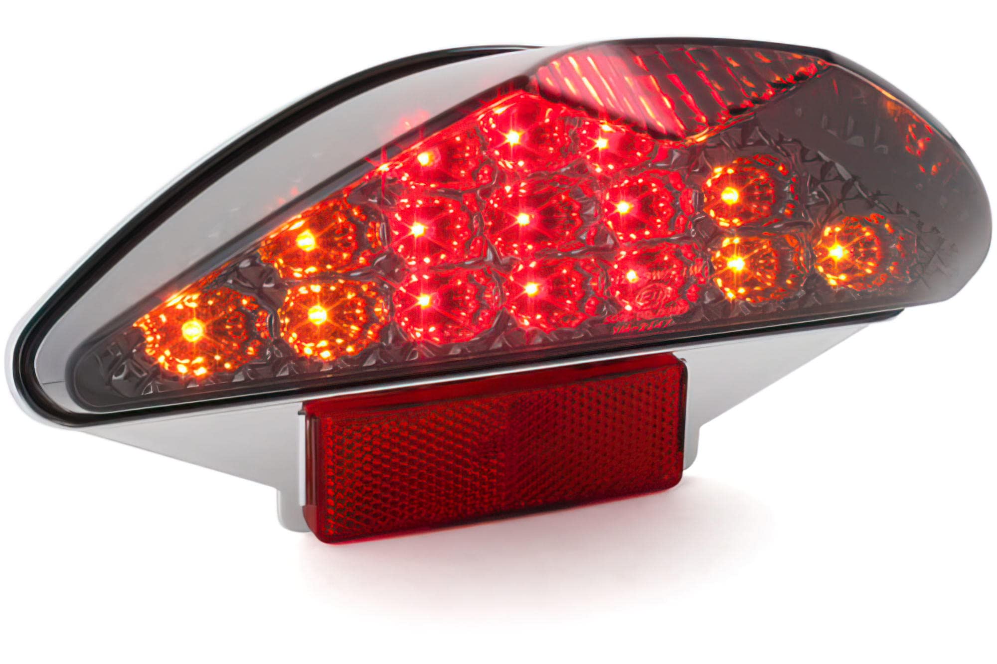 Fanale posteriore STR8 Black-Line LED, con funzione di indicatore di direzione per MBK Nitro/Yamaha Aerox/Italjet Dragster/CPI Hussar/Aprili