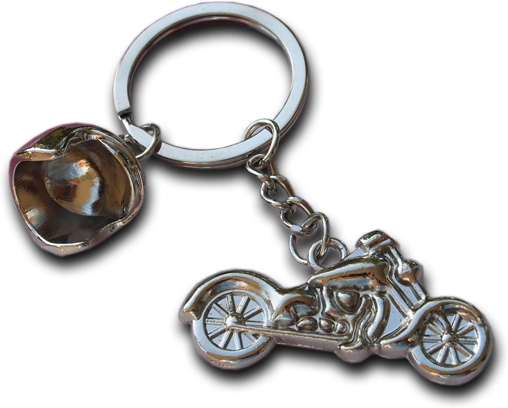 AtlantisForYou Metal Keyring Model Motorcycle Helmet Keychain Key Chains Mini Motorcycle Pendant