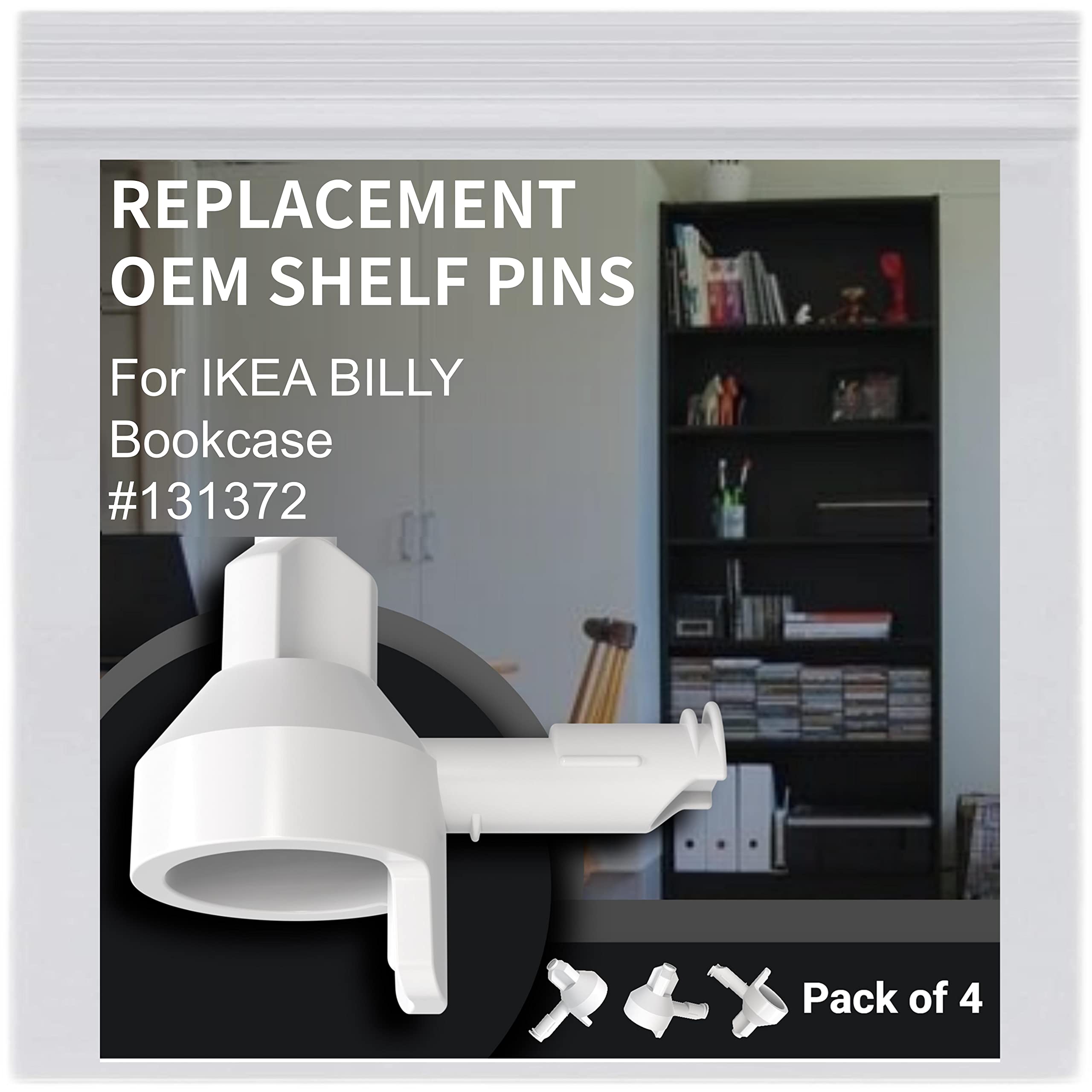 Buy HOUSYLOVE Replacement IKEA Shelf Pins for IKEA Billy Bookcase, OEM