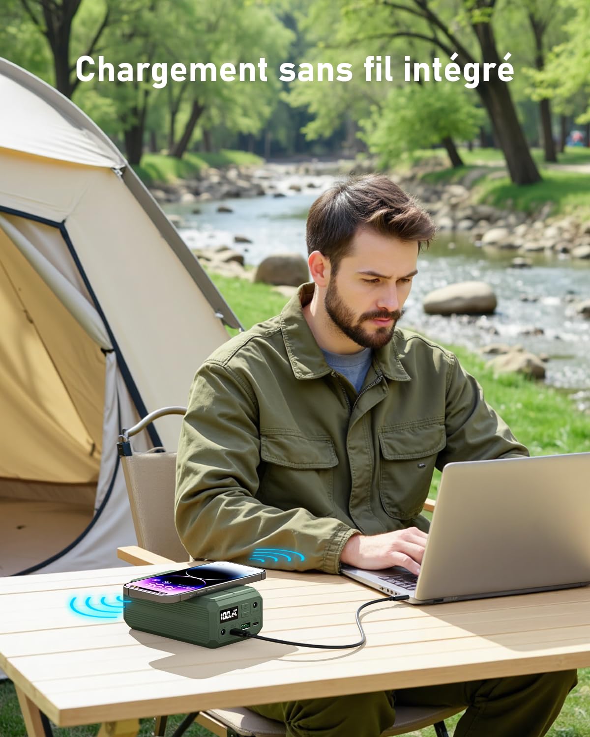 EASYLONGER ES270 CPAP Batterie pour Voyage en Avion 99Wh Batterie CPAP pour Camping CPAP Power Bank pour ResMed AirMini, AirSense 11/10, AirCurve 11, Sefam EcoStar/S.Box/Néa, BMC M1 Mini, DreamStation