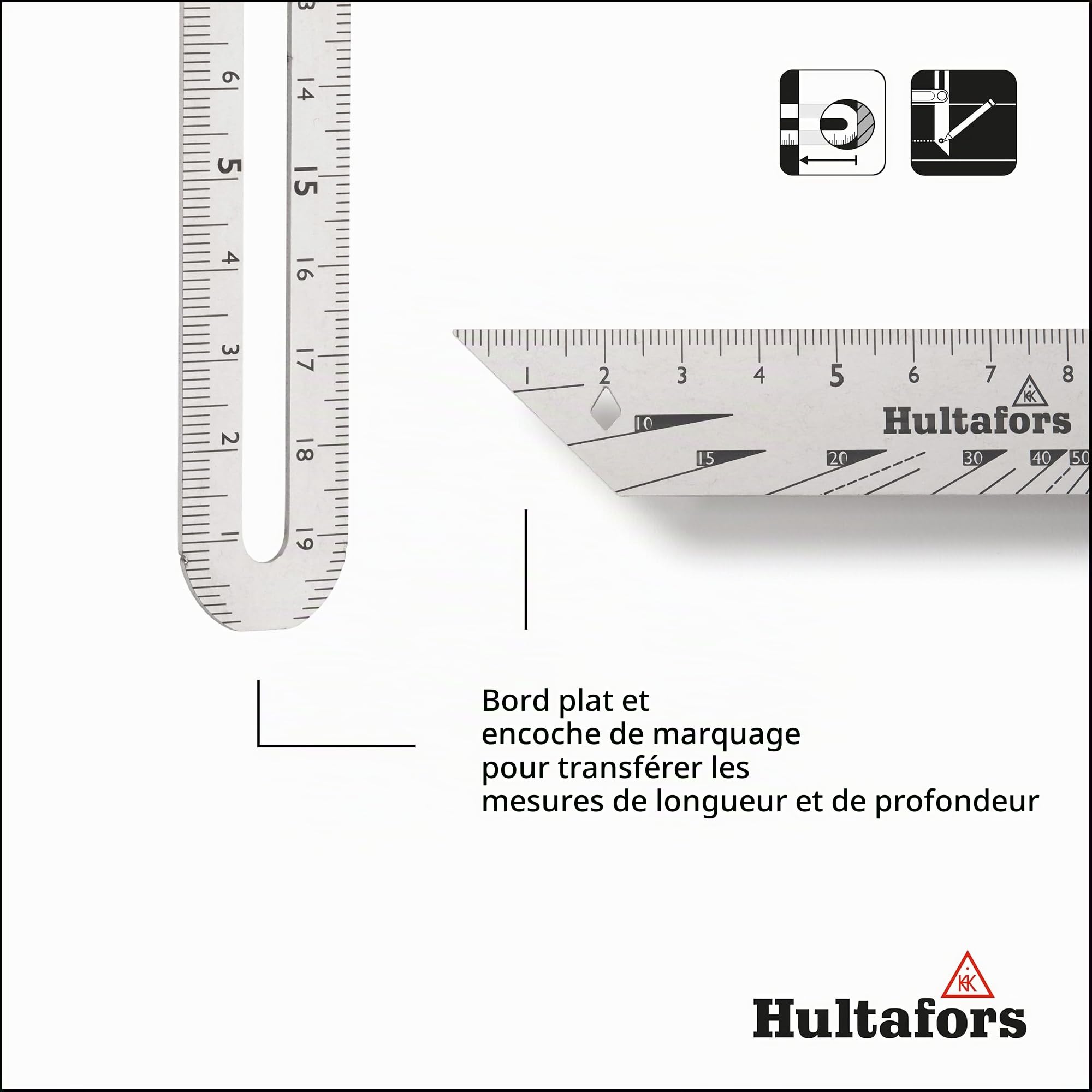 Forge d'angle de 200 mm, pour angle intérieur et extérieur I Hultafors I Made in EU I Transfert d'angle extrêmement précis I Forge réglable avec fonction de verrouillage en aluminium anodisé I