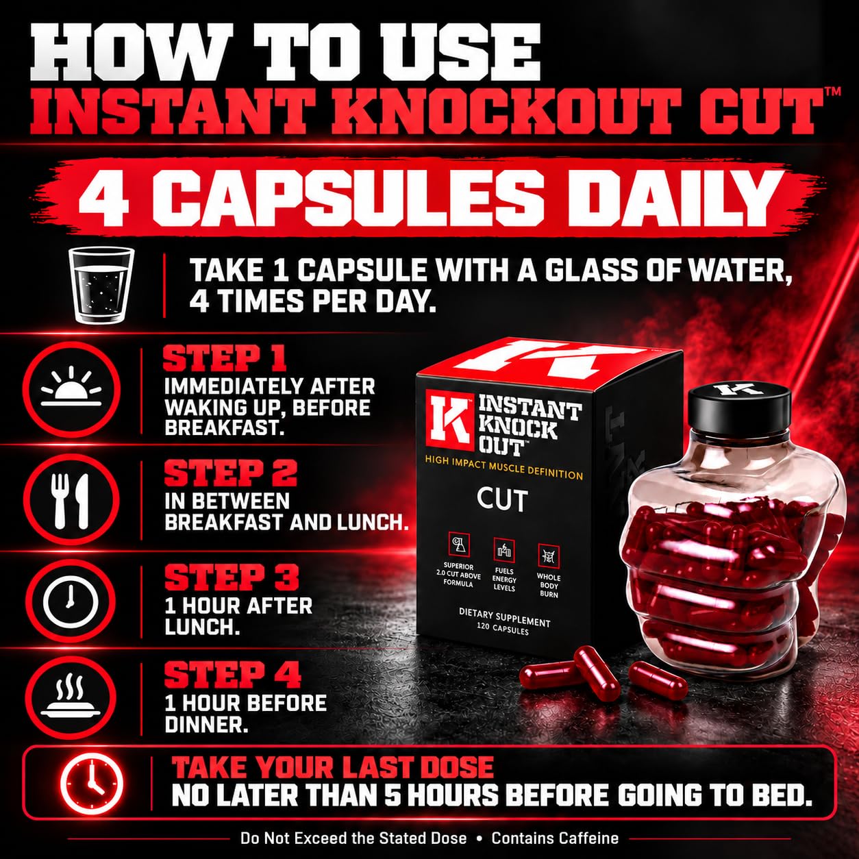 Instant Knockout - Fat Burner Weight Loss Shredding Formula - All Natural Ingredients — Amazon image 5