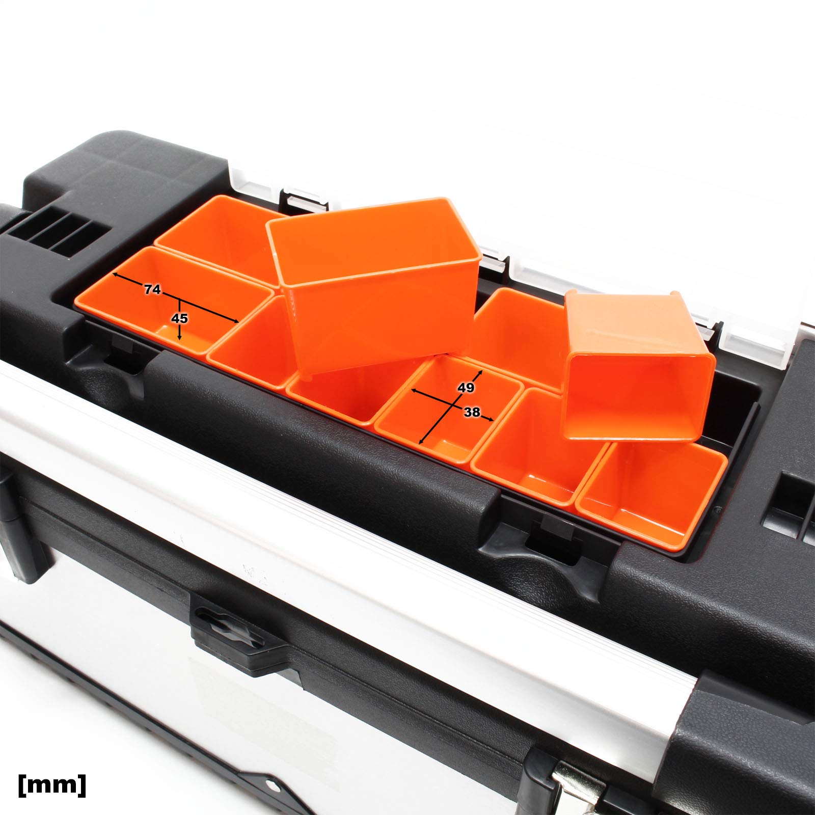 Boite à outils Acier fin Cadre en plastique Porte-outils Mallette avec Poignée Transport Atelier