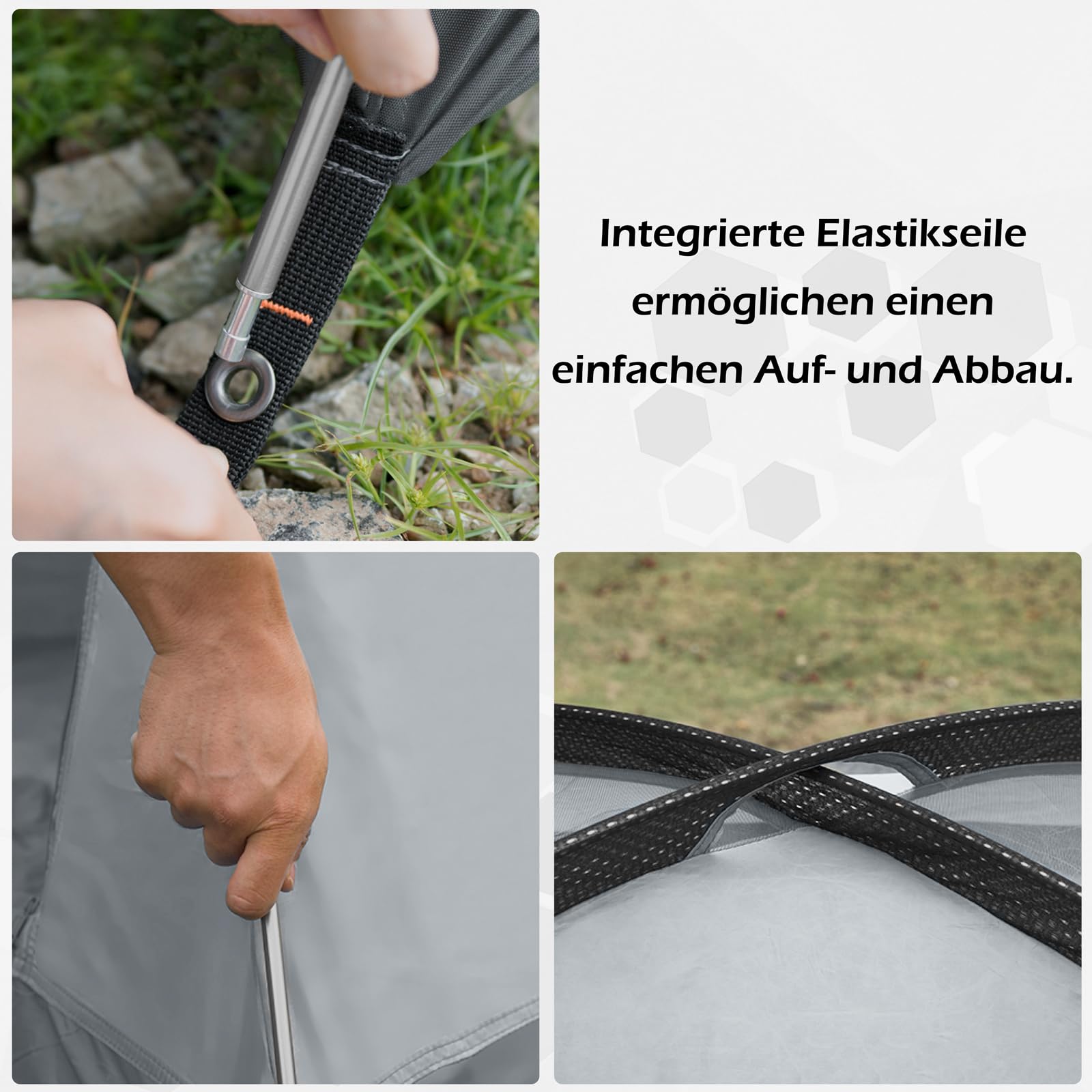 TRIWONDER 2 Stück Zeltstange, Alu Zeltstange Reparatur Set, Aluminium Tarp Pole Tarpstange, Aufstellstangen für Camping Wandern Zubehör