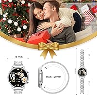Vista 7 de Hwagol Relojes inteligentes para mujer, teléfonos Android compatibles con iPhone (llamada Bluetooth), monitor de ritmo cardíaco y sueño, 100 modos